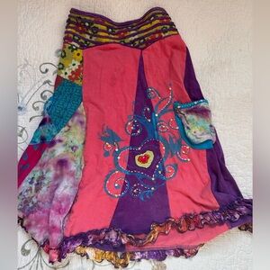 Rising International boho skirt. Made in Nepal. Very unique. Size 6 girls